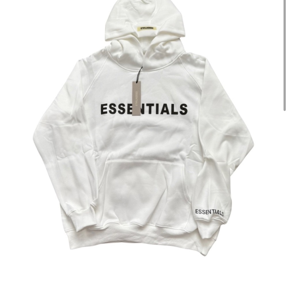 Essentials White Hoodie